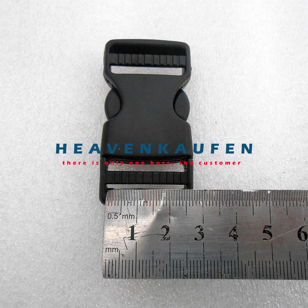 Buckle Tas / Kunci Sodok Slop Tas 2,5 cm Hitam Plastik Standard Murah