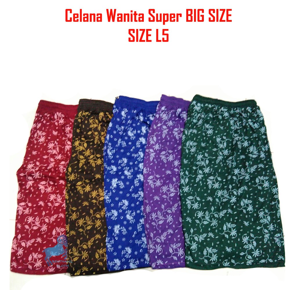 Celana pendek wanita Celana Wanita Big Jumbo 5L 100kg Motif Bunga