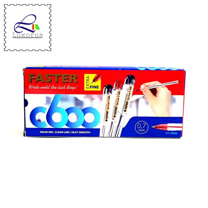 

Pulpen Faster C-600 Hitam 0.7 mm