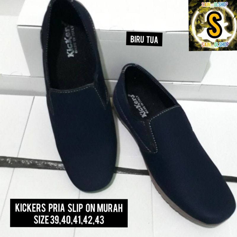 sepatu pria kickers,sepatu pria slip on.sepatu pria slip on murah