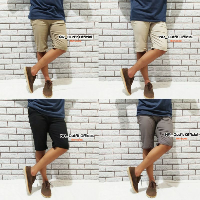 Celana Chino Stretch Pria Cinos Cowok Chinos Bahan Zaraman Pendek Size 29-38 NR_Outfit Official COD