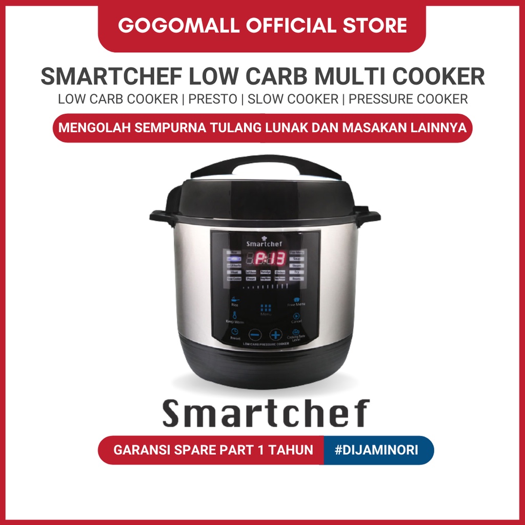 SMARTCHEF LOW CARBO RICE COOKER + PRESTO SLOWCOOKER PRESSURE COOKER ORIGINAL BERGARANSI RESMI