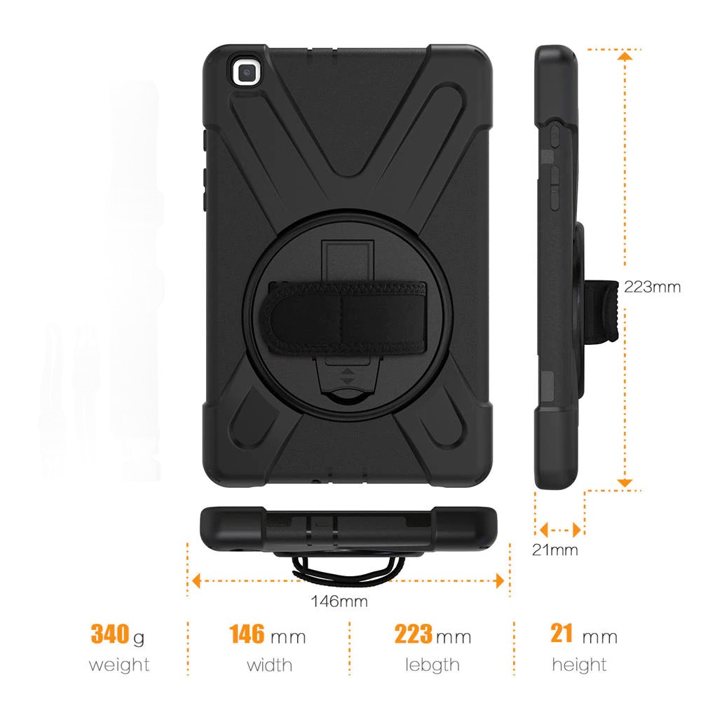 Samsung Galaxy A 8 2019 S Pen P205/P200 Case Hybrid Heavy Duty Rugged Case Robot Include Stand