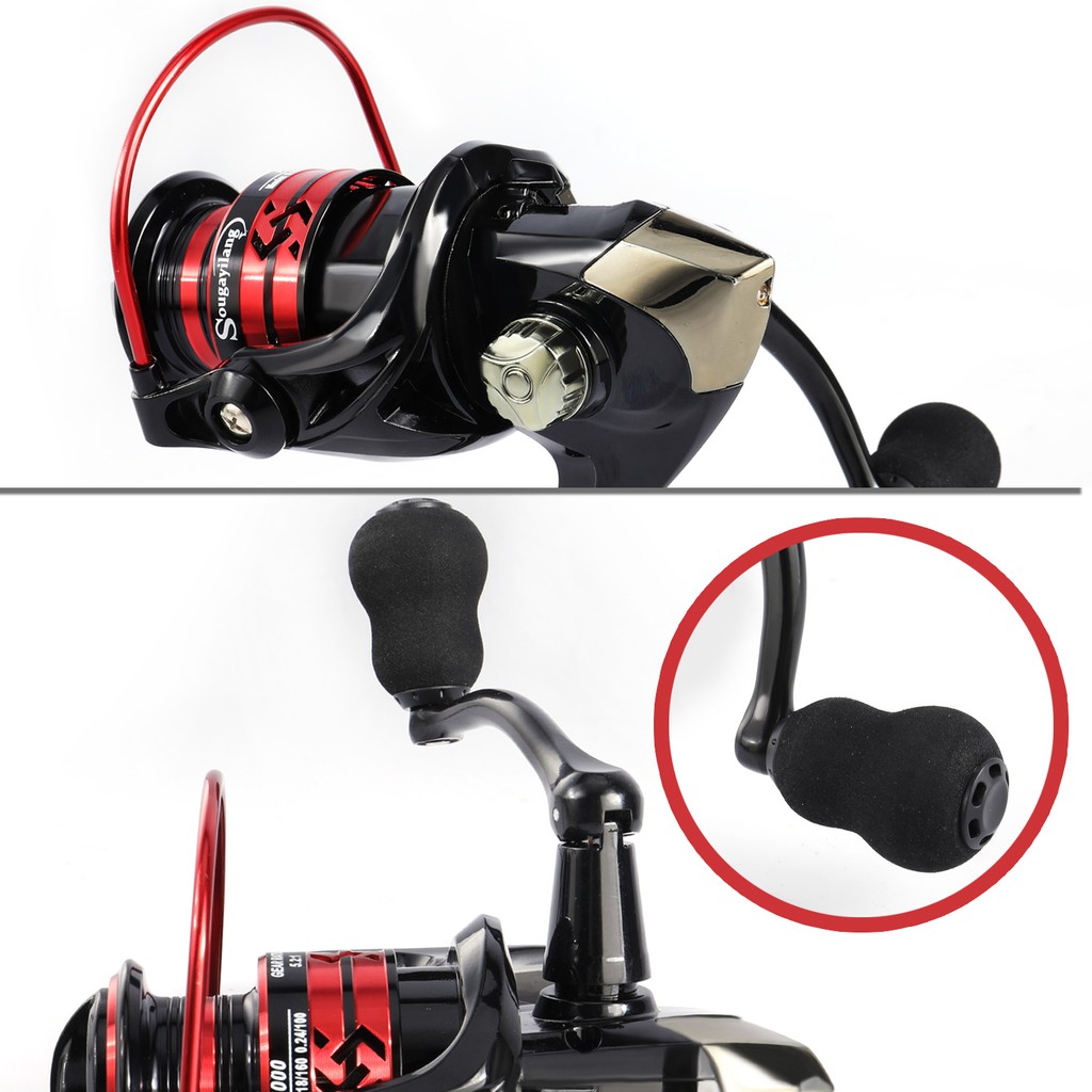 Power Hand Reel Pancing Memancing Rasio Gear 5.2:1 Max Drag 5-10KG Joran Pancing 1000-4000 Bahan Metal reel power handle reel harrow vector kerekan pancing