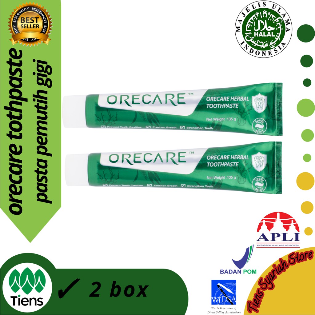 Tiens / Tianshi Orecare Herbal Toothpaste Original Pasta Gigi Odol Tooth Paste Ori