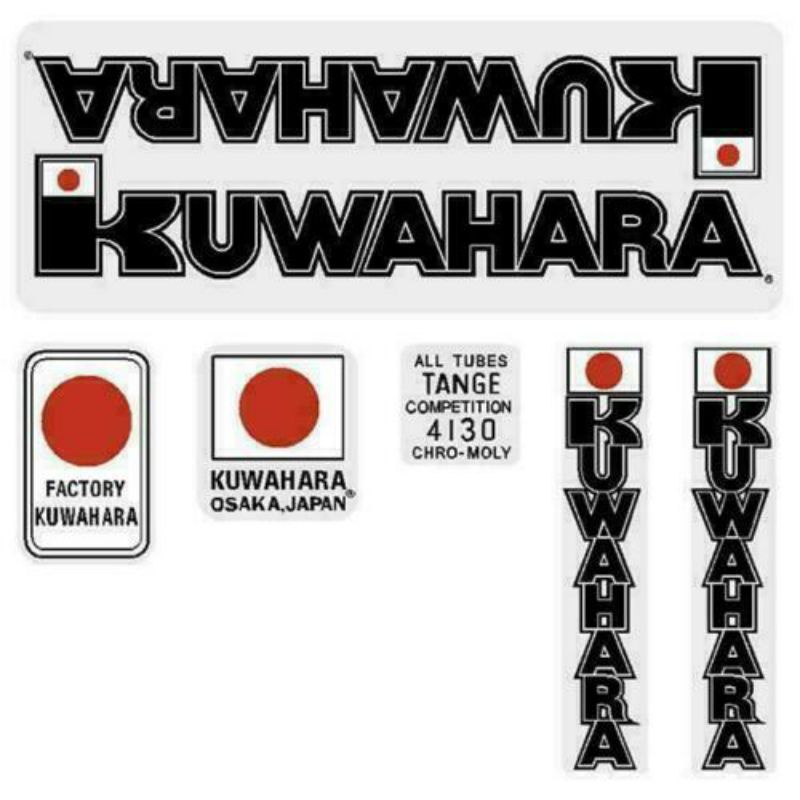 decal set bmx kuwahara #stiker bmx #decal set bmx #kuwahara