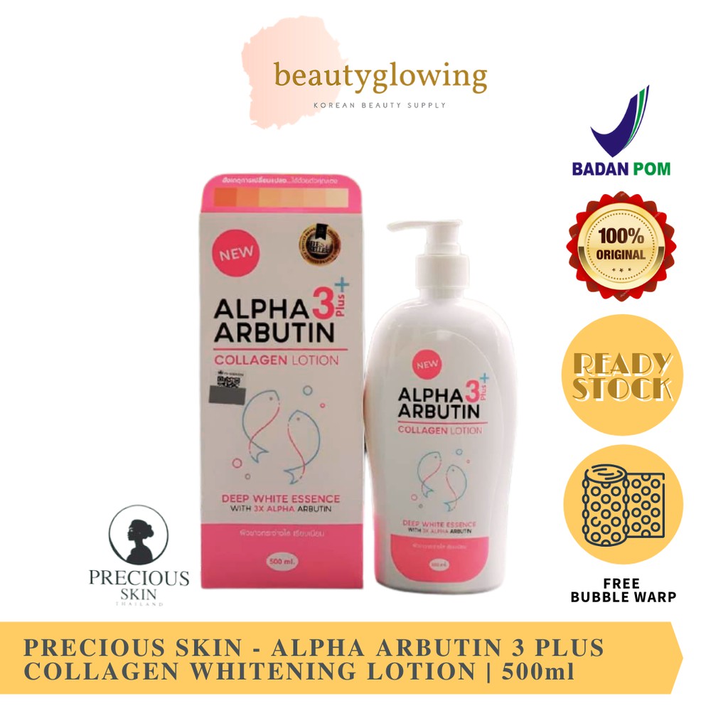 [BPOM] Precious Skin - Alpha Arbutin 3 Plus Collagen Whitening Lotion 500ML