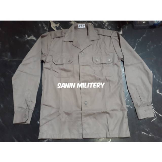 baju pdl sus jatah polri - polisi - satpam - security / baju pdlsus Polri - Satpam -Security / Atasan baju pdh satpam coklat terbaru lengan panjang jatah Polri