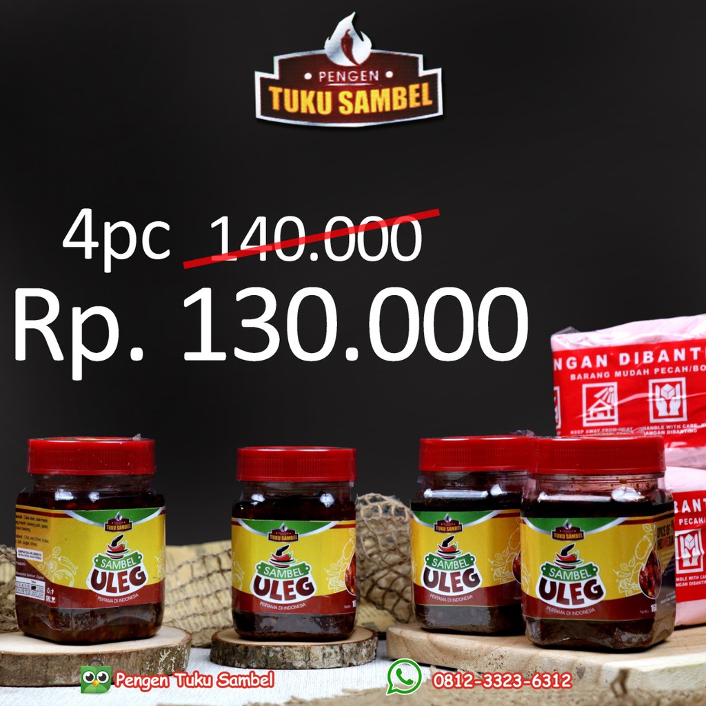 

SAMBEL ULEG PEDAS SEDANG ORIGINAL 4 in 1 PENGEN TUKU SAMBEL