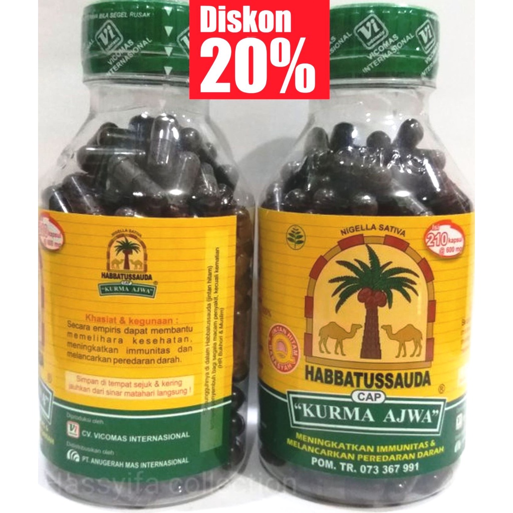 

Habbatussauda Kurma Ajwa 200 Kapsul Original