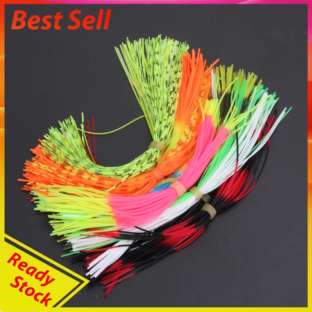 12 Bundles Silicone Legs Barred Color Flake Squid Lure Thread