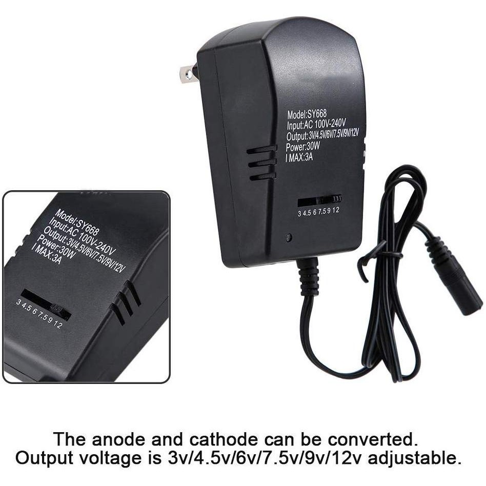 SY668 - Universal Adjustable AC Adapter Converter 3A 30W with 6 Tips - Adaptor Charger Universal