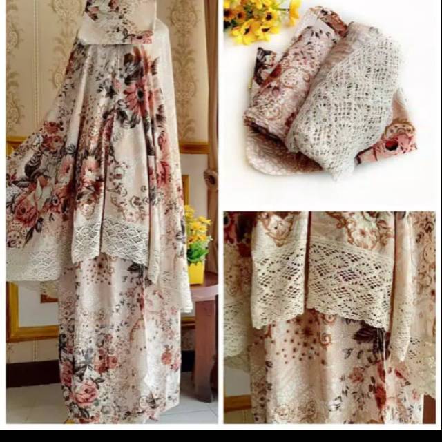 Mukena katun jepang renda premium