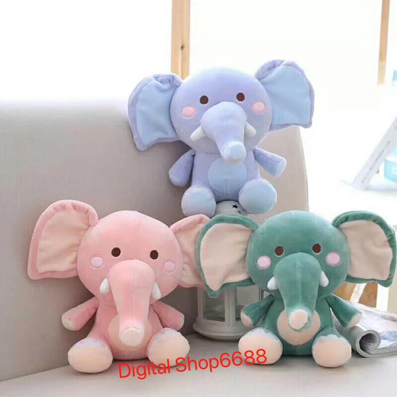 BONEKA GAJAH DUDUK / ELEPHANT DOLL UKURAN TINGGI 25 CM