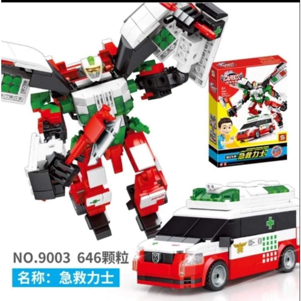 Mainan Mobil Premium Hello Carbot Ambulance Transformers SY-9003 mainan anak edukasi robot ORIGINAL