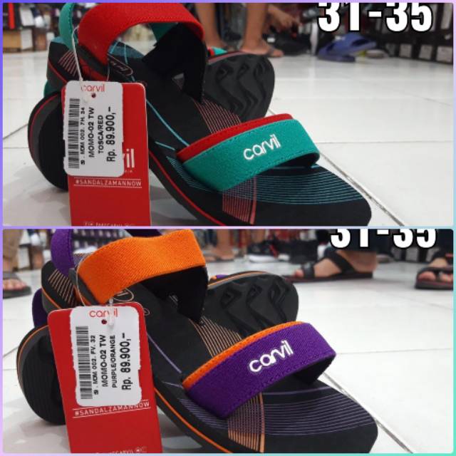 TERBARU Sandal Gunung Anak Cewek Carvil 'MOMO-02 TW' / Sandal Outdoor Anak Cewek Carvil Original