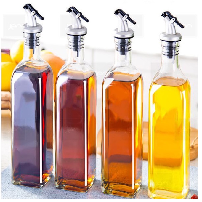 *TERMURAH* BOTOL MINYAK CUKA KECAP KACA SET isi 2 PC / TEMPAT MINYAK DAPUR