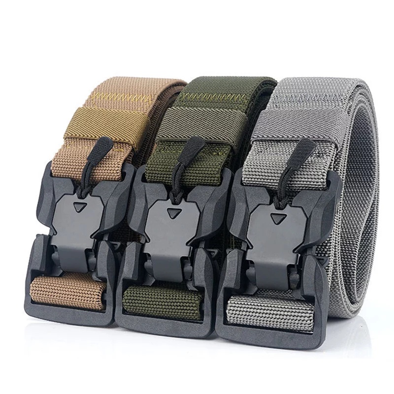 Ikat Pinggang Nylon Military Tactical Canvas Ikat Pinggang Pria Fashion Pria Sabuk Magnet T3HQJ