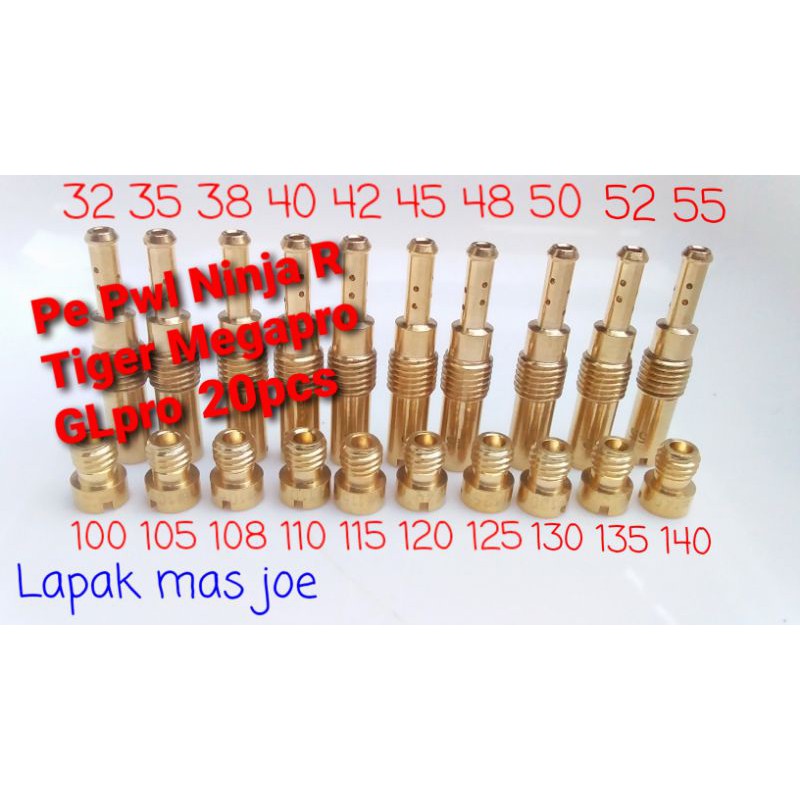 Sepuyer Main Pilot jet Karburator Spuyer Mainjet Pilotjet PJ MJ Karbu PE PWL Ninja R Tiger MP GL Pro