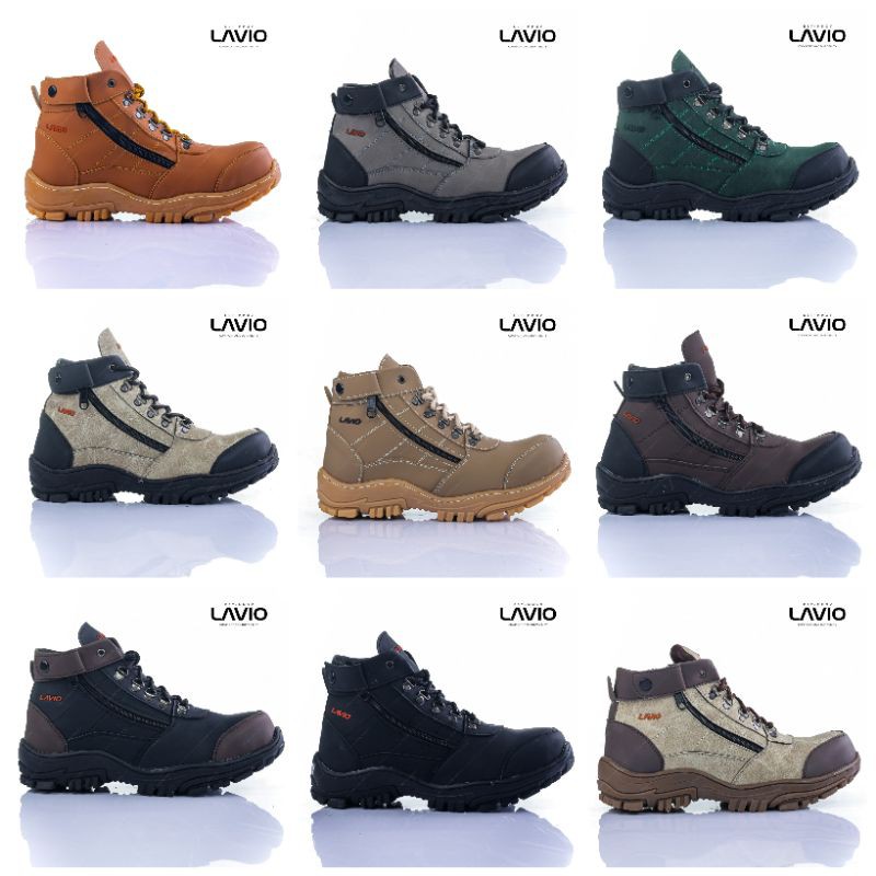 Lavio Thief Sepatu Safety Boots Pria Sol Karet Lentur Anti Licin