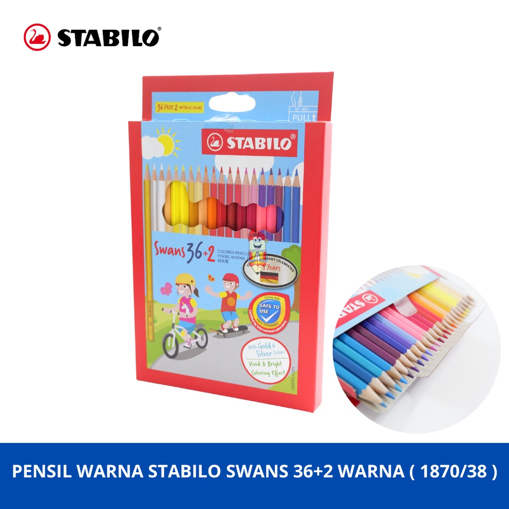 

Pensil Warna Stabilo Swans Colored Pencils isi 36+2 pcs