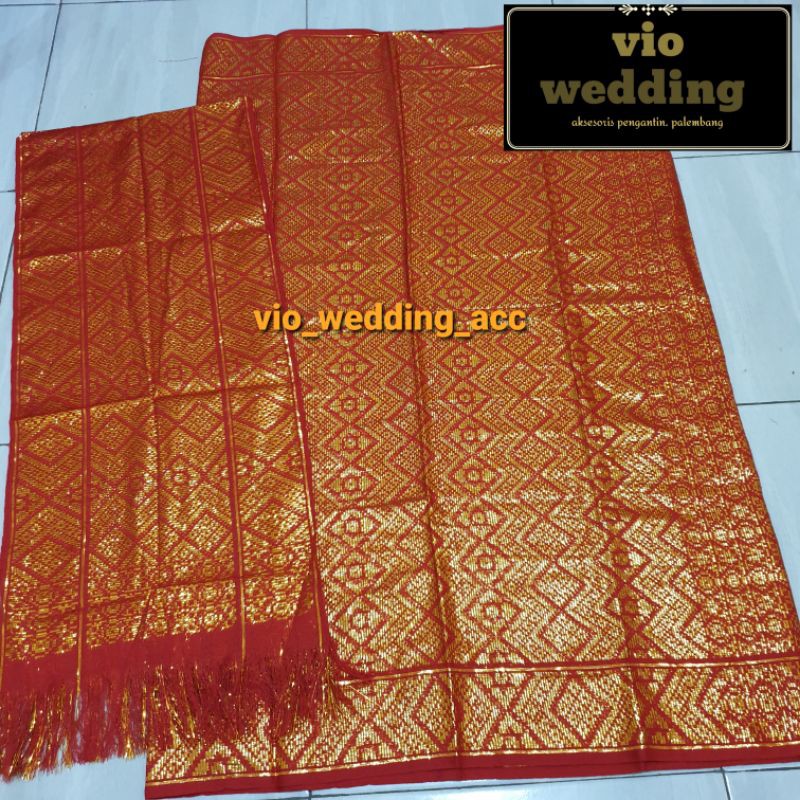 kain songket+selendang MURAH