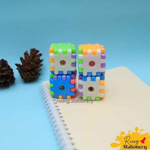 

Peruncing / Rautan Pensil Balok Puzzle Warna Warni [1 Pcs]
