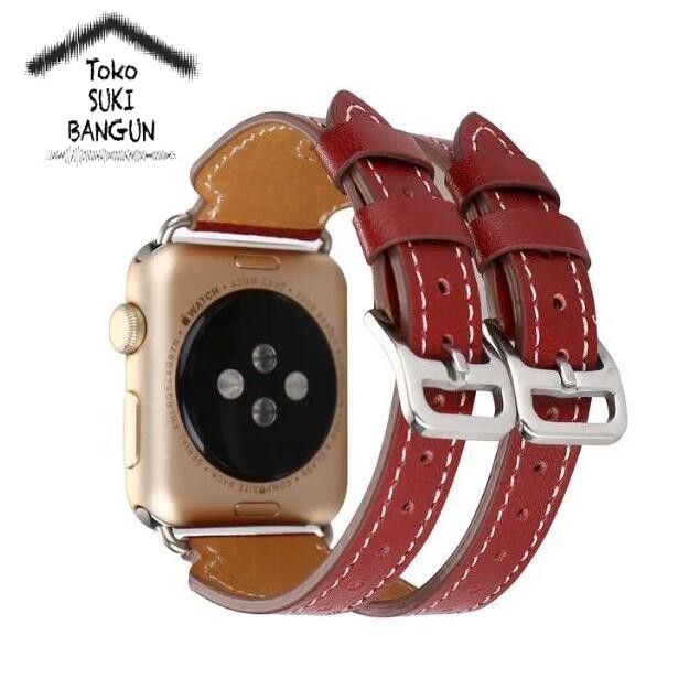 Strap Apple Watch Series Ultra 8 7 6 5 4 3 2 1 49mm 45mm 44mm 42mm TALI JAM DOUBLE CUFF Leather Band Strap