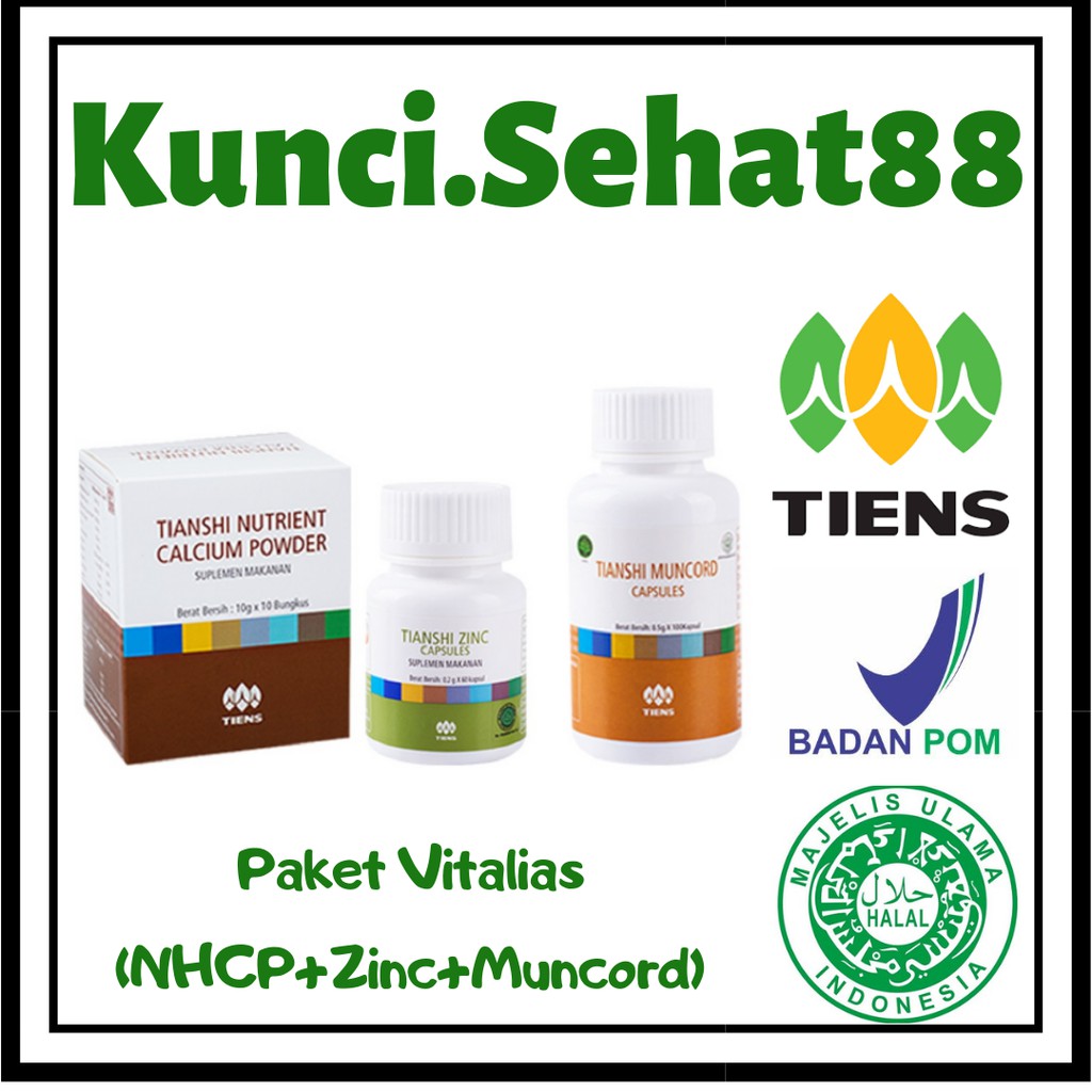 Tiens / Tianshi Vitalitas Pria &amp; Promil  - Muncord + Zinc + Vitaline
