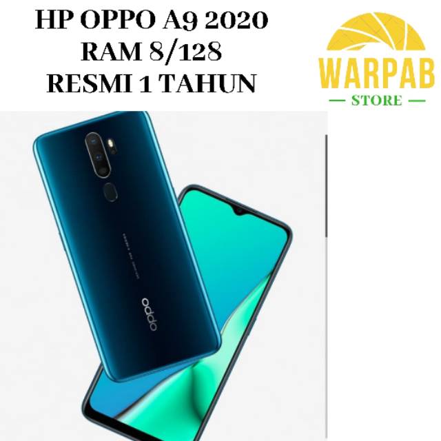 TERBARU HP OPPO A9 2020 8/128 GB - OPO A 9 RAM 8GB INTERNAL 128GB - GARANSI RESMI 1 TAHUN