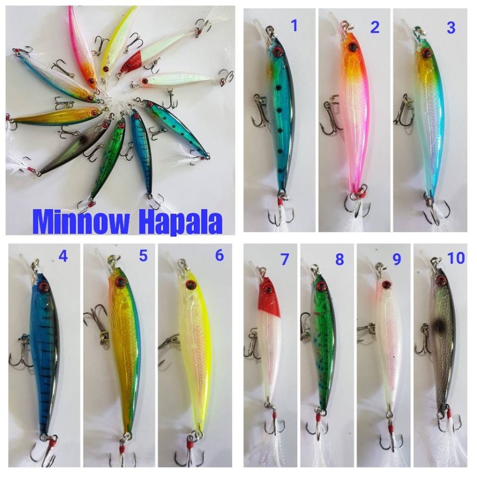 Minnow Hampala / Minnow Casting Panjang 9 cm Berat 7.2 gr Type Floating