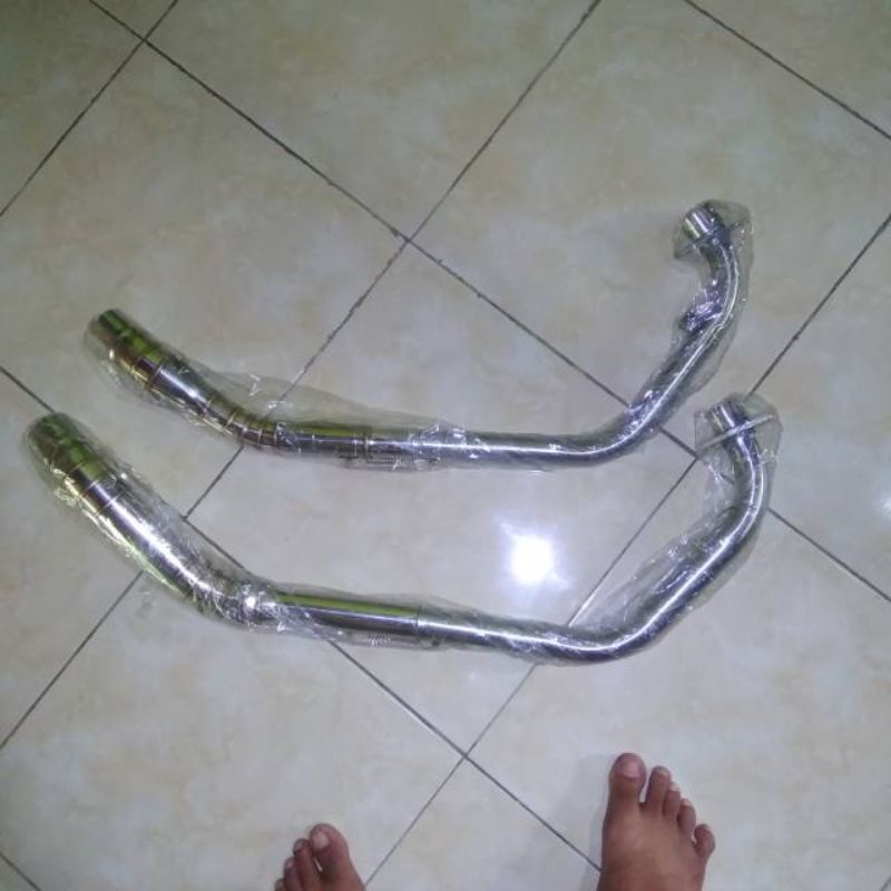 pipa leher knalpot Sonic, vixion, satria Fu, Supra GTR, dll