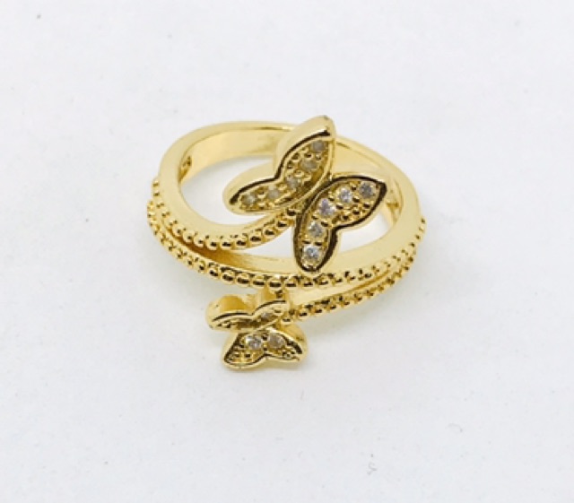 Cincin wanita //cincin lapis emas //perhiasan //cincin //replika berlian