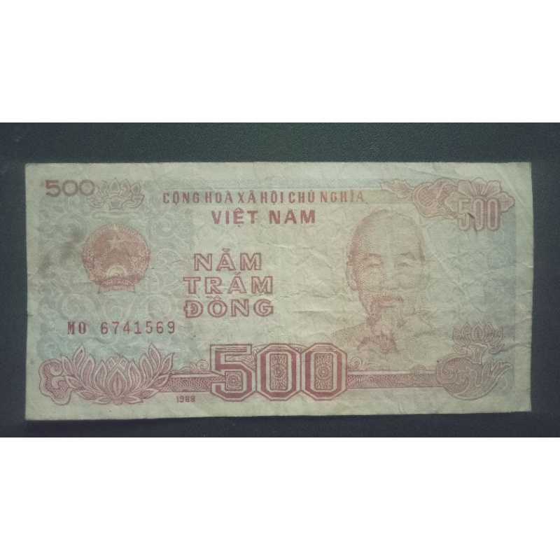 uang kuno asing 500 dong vietnam 1988