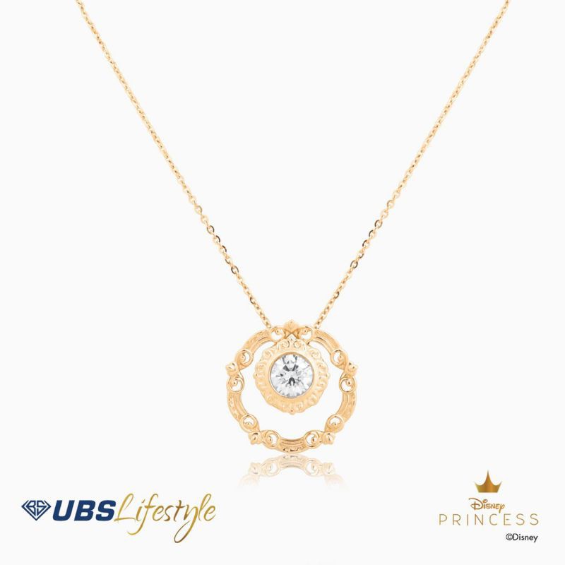KALUNG EMAS UBS DISNEY PRINCESS CINDERELLA - 17K GOLD - KKY0184