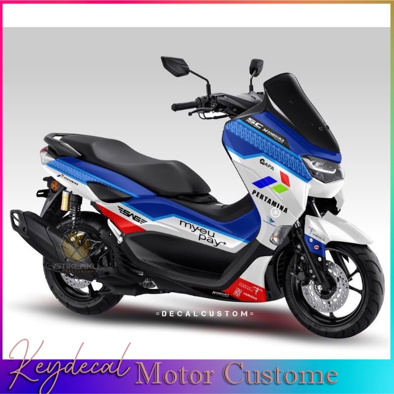 decal nmax new full body striping Striping new nmax full motif mandalika Stikernmax pertamina mandal
