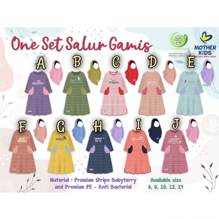 GAMIS ANAK INCLUDE JILBAB USIA 2-10 TAHUN