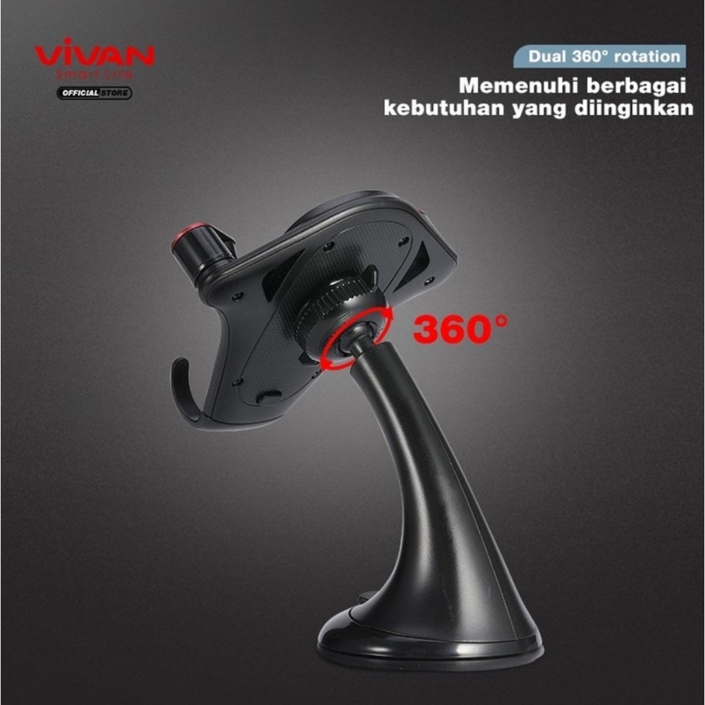 Vivan CHS07 Gravity Phone Car Holder Mobil Sucker Suction Cup Mount