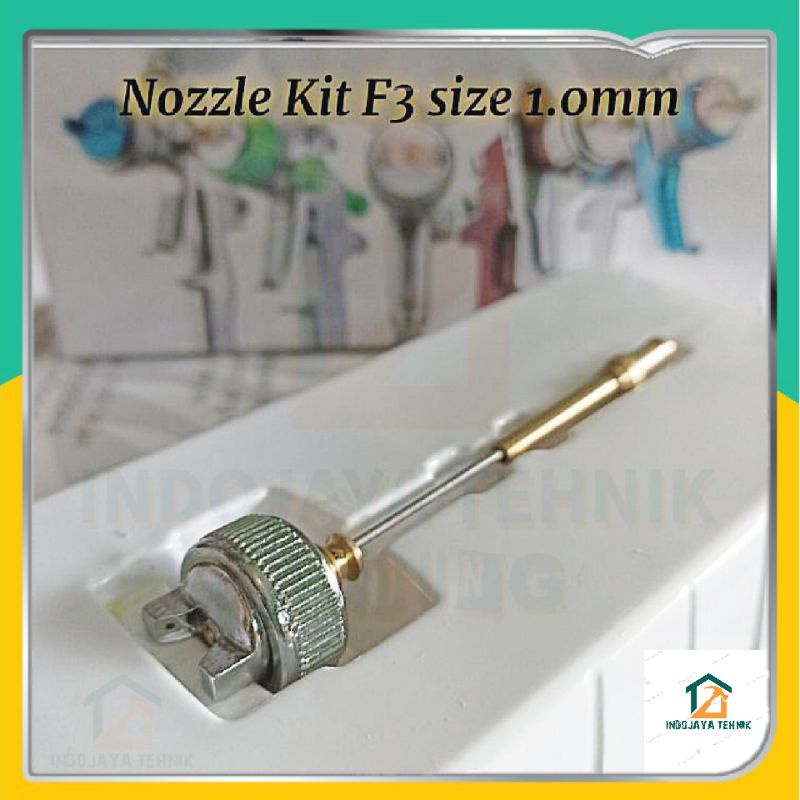 Nozzle Dan Jarum untuk spray gun penyemprot cat Auarita F3 Ukuran 0.5 | 0.8 | 1.0mm