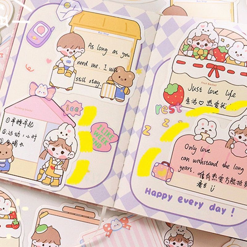 

10 memo Momo and Star motif lucu deco diary atk