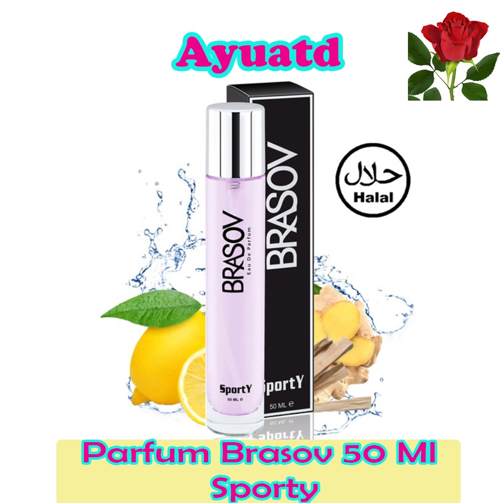 Parfum BRASOV Sporty EDP 50ml Hitam