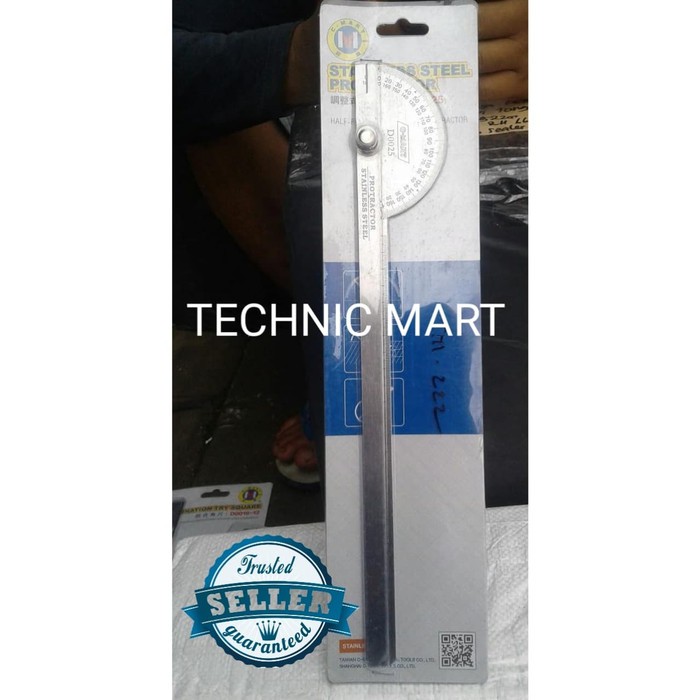 

Penggaris Protractor Stainless Busur Derajat 25cm half round CMART