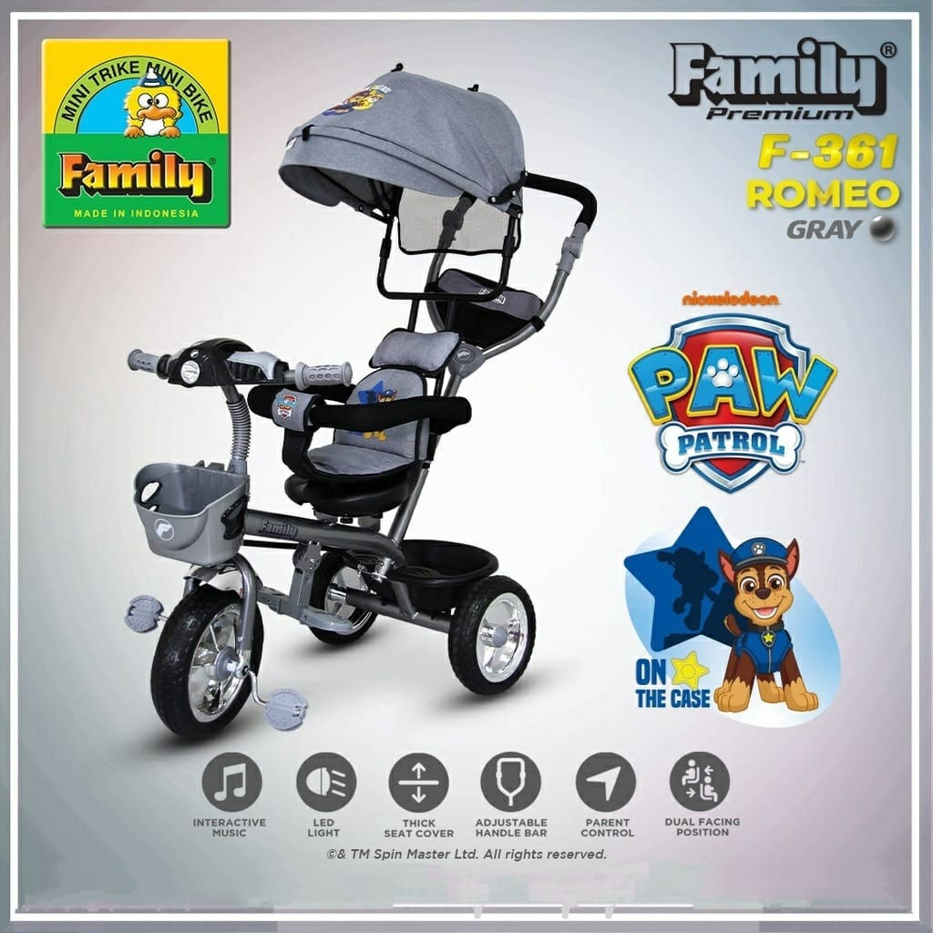 Family Tricycle Romeo F361 - Sepeda Roda Tiga Anak