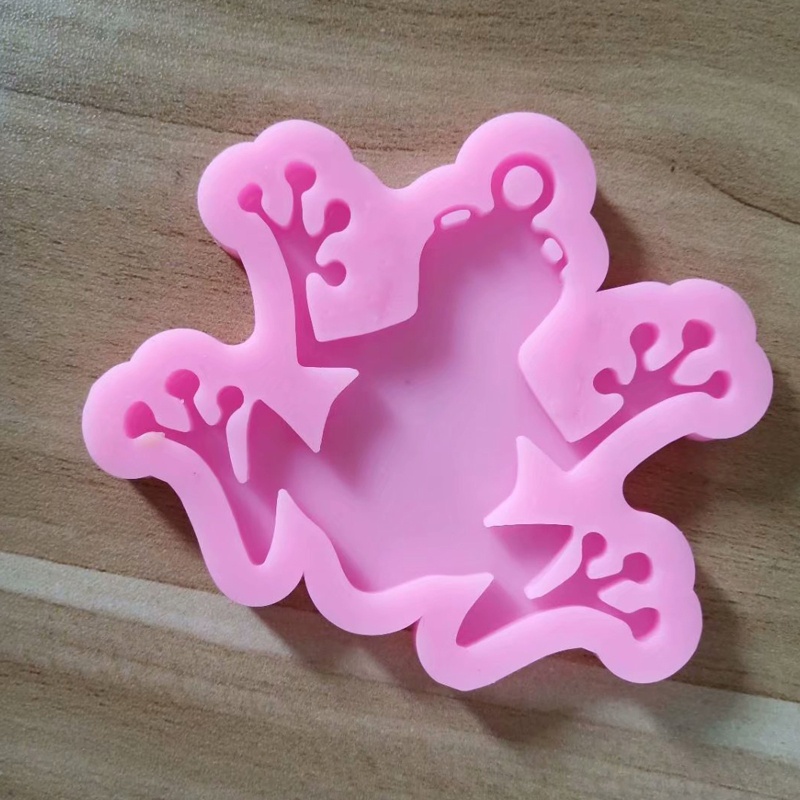 SIY  DIY Epoxy Resin Mold Cartoon Frog Shape Keychain Pendant Casting Silicone Mould