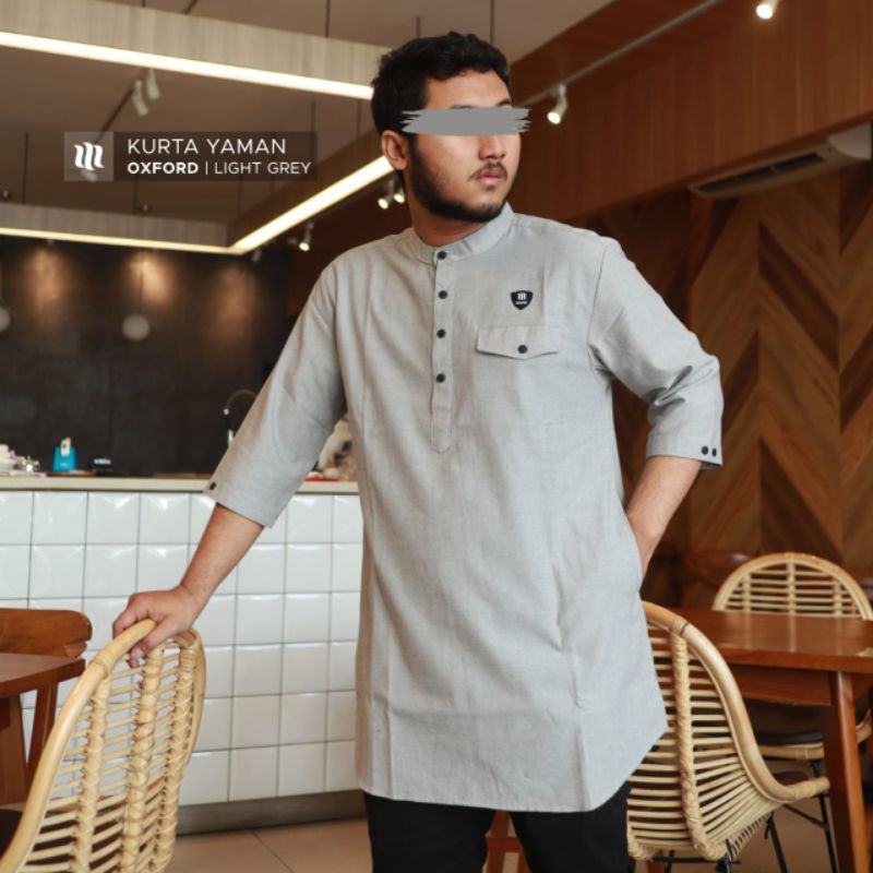kurta yaman mosped bahan oxford koko baju pria griyazanna murah