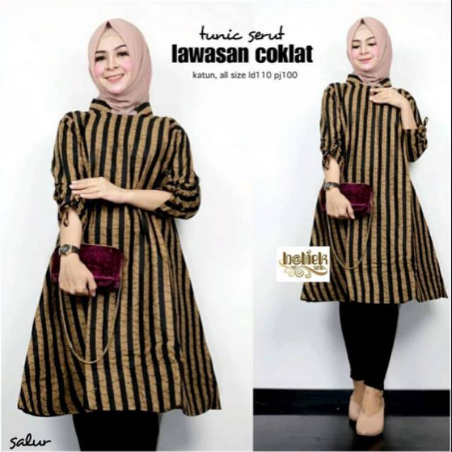 06 atasan batik Dolby dobby dobbi dolbi tenun batik sogan lurik ak-1