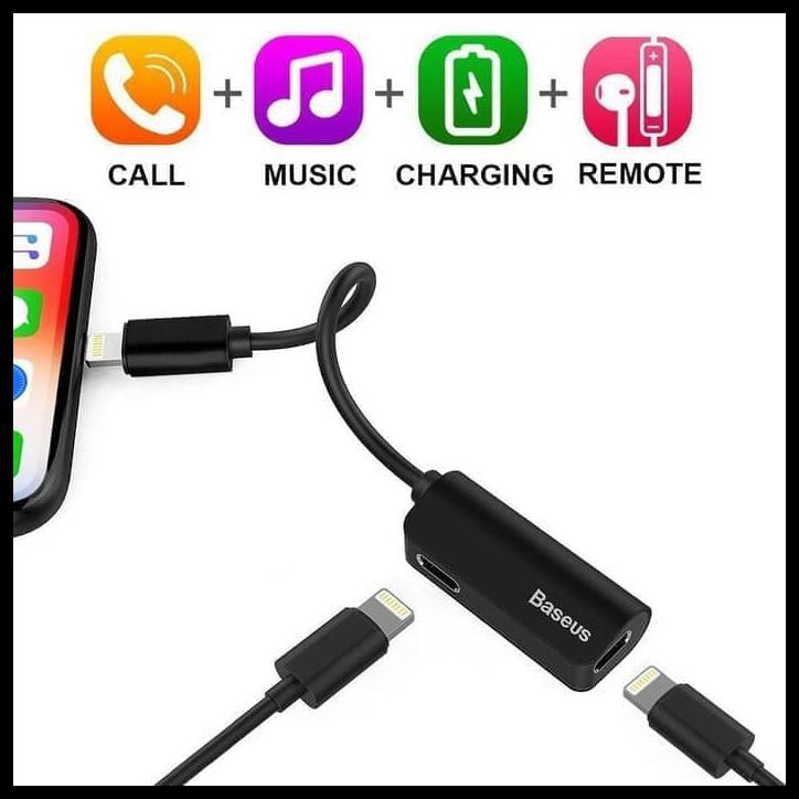 Baseus Converter Iphone Lightning Audio Splitter Music & Charger
