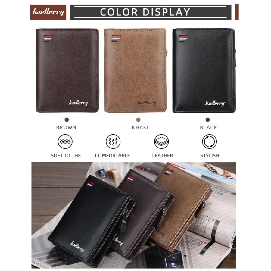 dompet wanita mini perempuan terbaru cantik Keren polos lipat casual ritsleting Awet lucu Kartu mura