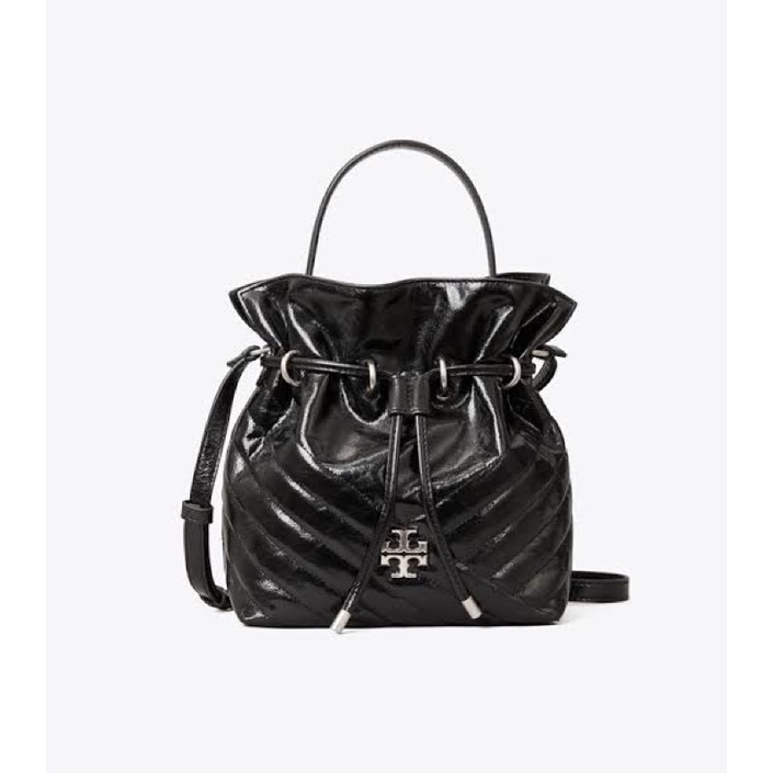 Tory Burch Kira Chevron Distressed Bucket Bag preloved