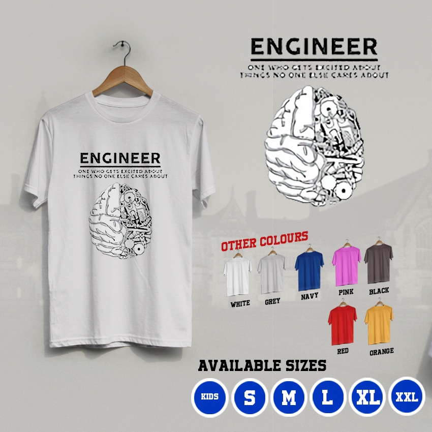 KI/754 Kaos Engineer Engineering Civil Teknik Industri Mesin T-Shirt